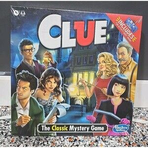 CLUE - The Classic Mystery Board Game by Hasbro - New Sealed